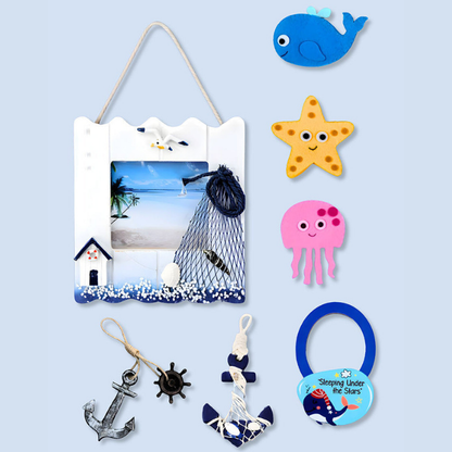 21 pcs Nautical Wooden Treasure Chest Gift hamper for a newborn baby, Giftset for a baby, 0-12 months