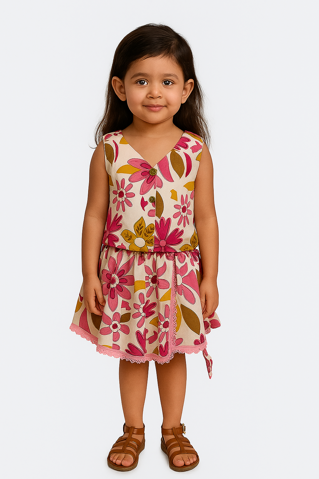 Blossom Breeze Lace-Trim Wrap Set