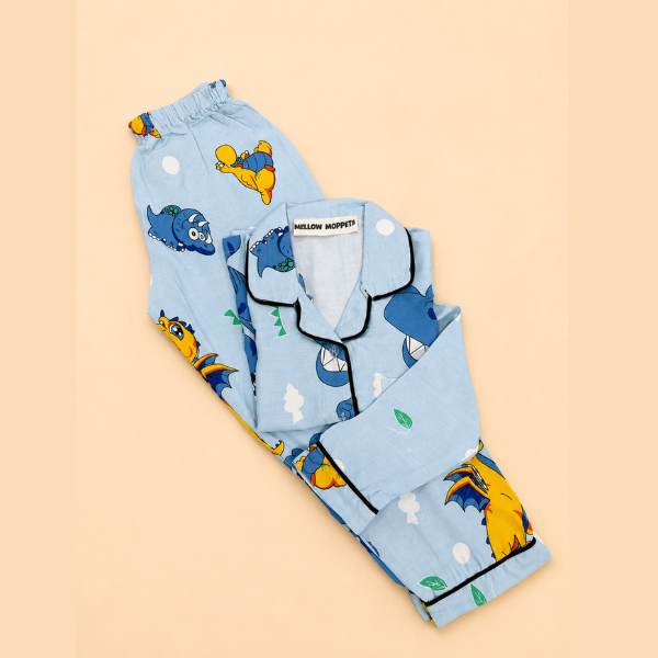 Blue Dinosaur Night Suit