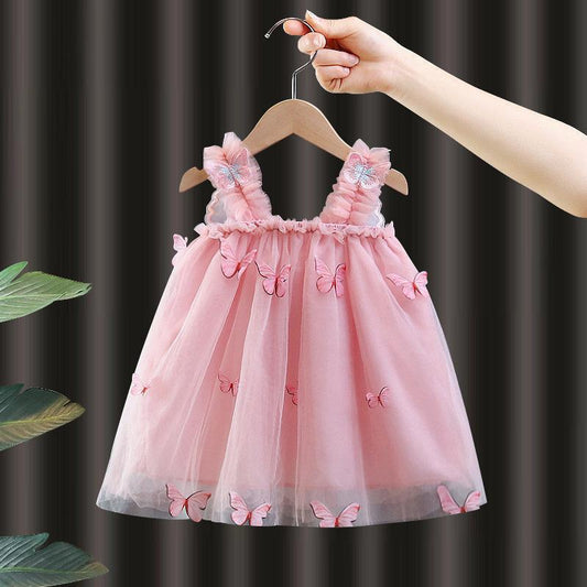 Pink Butterfly Frock for kids