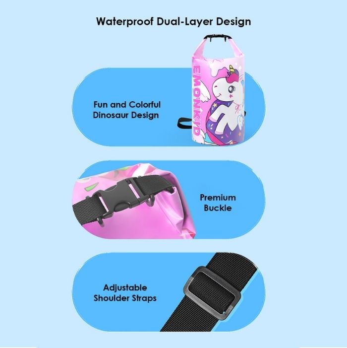 Pink Uni Big Size Clip on & Backpack style Waterproof Swimming Bag/ Beach Bag