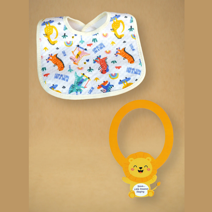 16 pcs Yellow King Lion Newborn Hamper/Gift Box for Baby Boy/Baby Girl, 0-6 months