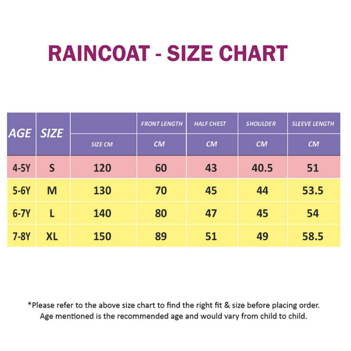 Rainy Garden Theme Knee length Raincoat for Kids