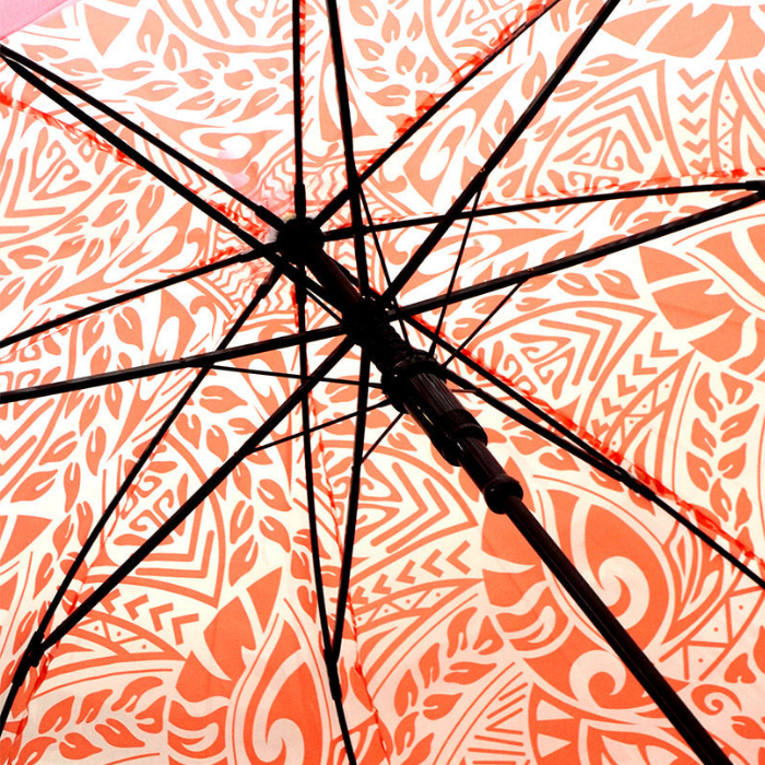 Self Print Pink Transparent Umbrella for Kids and Teens, 8Years - 15Years