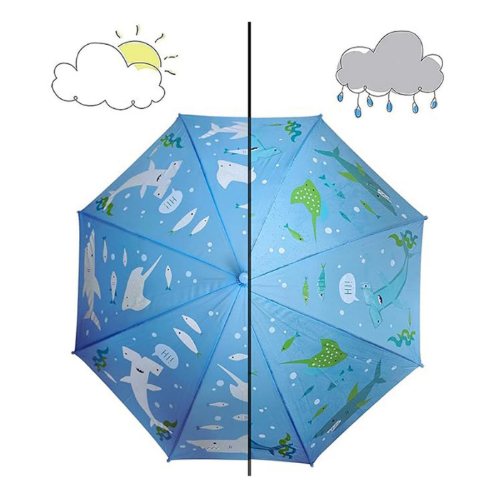 Shark theme Color Changing Magic Umbrella for Kids,5Years - 10Years