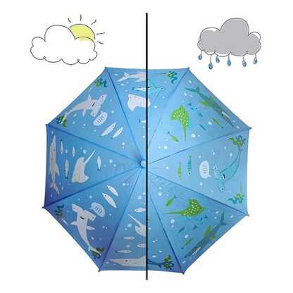 Shark theme Color Changing Magic Umbrella for Kids,5Years - 10Years