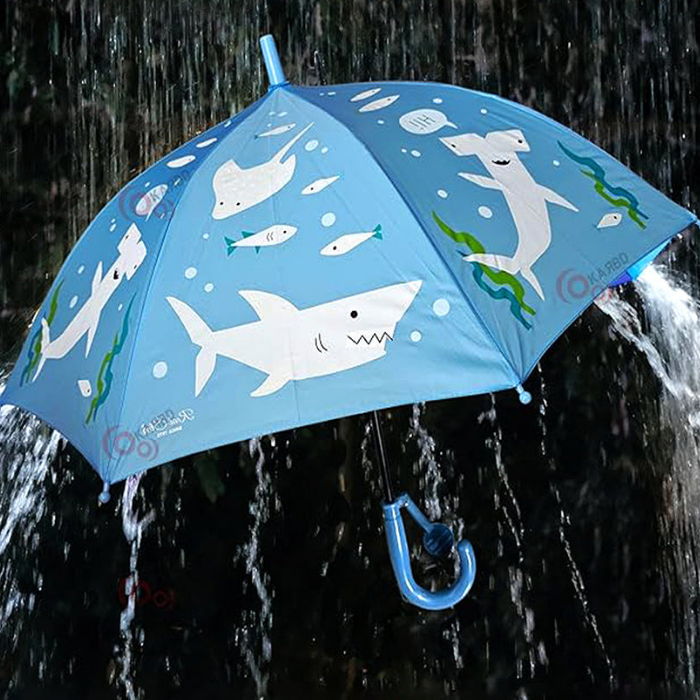 Shark theme Color Changing Magic Umbrella for Kids,5Years - 10Years