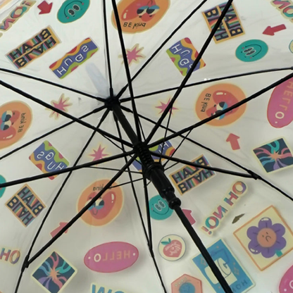 Stamp Transparent Umbrella for Adults