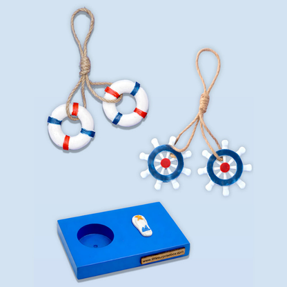 23 pcs Nautical Big Wooden Boat, Gift hamper for a newborn baby, Giftset for a baby, 0-12 months