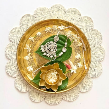 Chandni Kundan Rakhi and Lumba Set