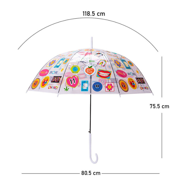 Stamp Transparent Umbrella for Adults