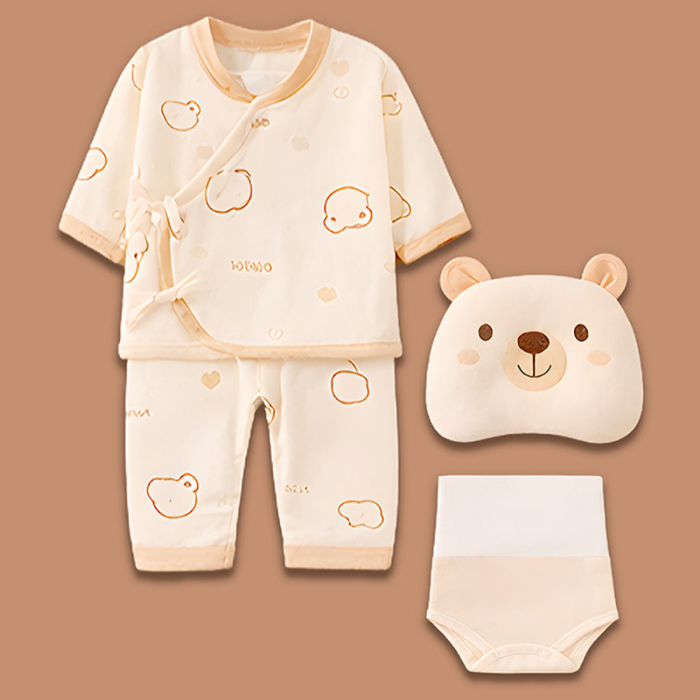 21pcs Woodland Bear Totebag Hamper for Newborn Baby Boy / Baby Girl, Giftset for Baby, All Season wear, 0-12 months