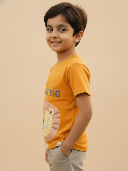 Roar Animal Print T-shirt in Mustard