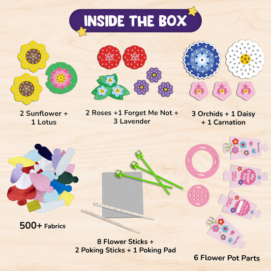 Smartivity Poke 'n' Create : Flower Making Kit STEM Toy for Kids 4+