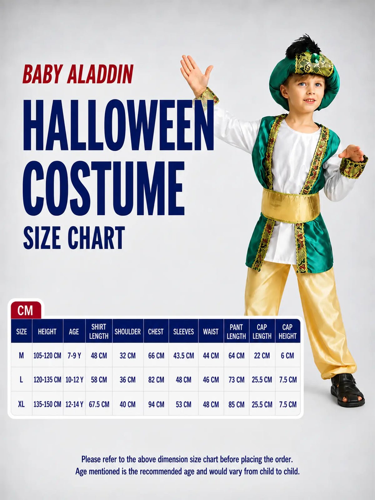 Baby Aladdin kids' Halloween costume