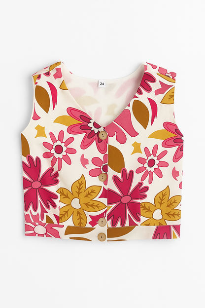 Blossom Breeze Lace-Trim Wrap Set