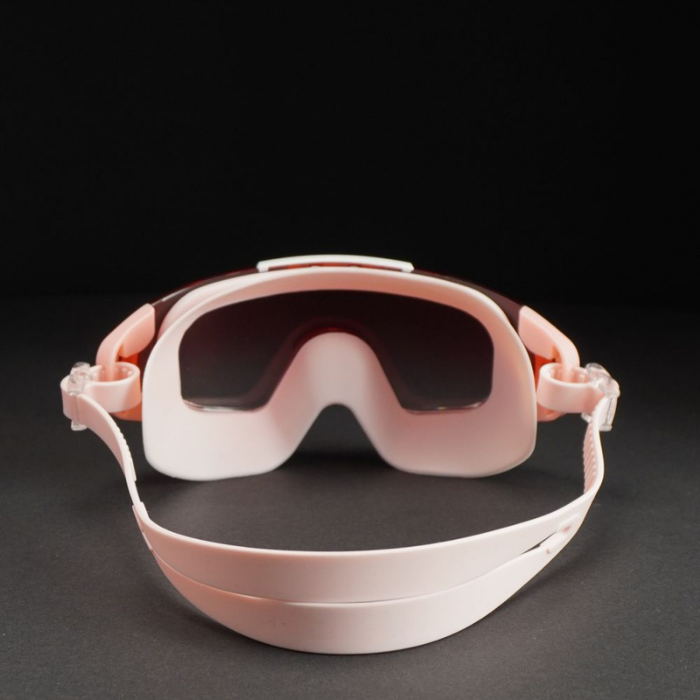 Pink with Coral Full Glass panel styled Anti-Fog UV Protection Leakproof design Swim Goggles for Adults