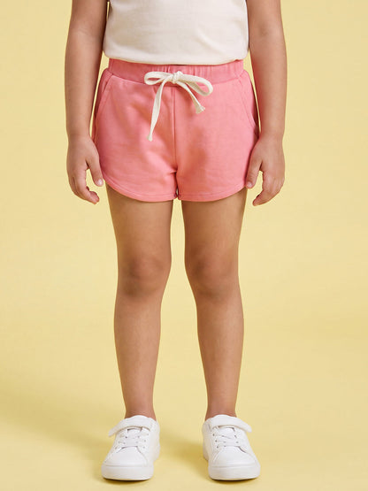 Everyday Basics: Value Pack of 2 100% Cotton Shorts For Girls (Pink and Blue)