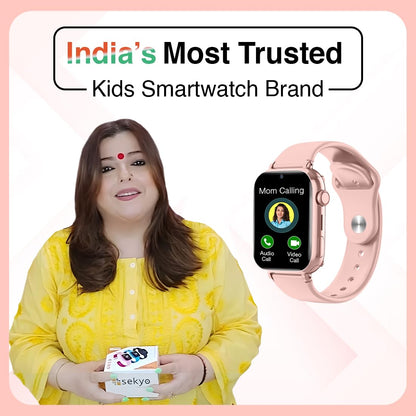 Sekyo Magic Pro Kids Smartwatch with Calling | Live & Accurate GPS Tracking, Video Call, SOS Alert, Route History, Pedometer & Games | 4G/5G SIM Support | Parent App & Habit Coach | Boys & Girls