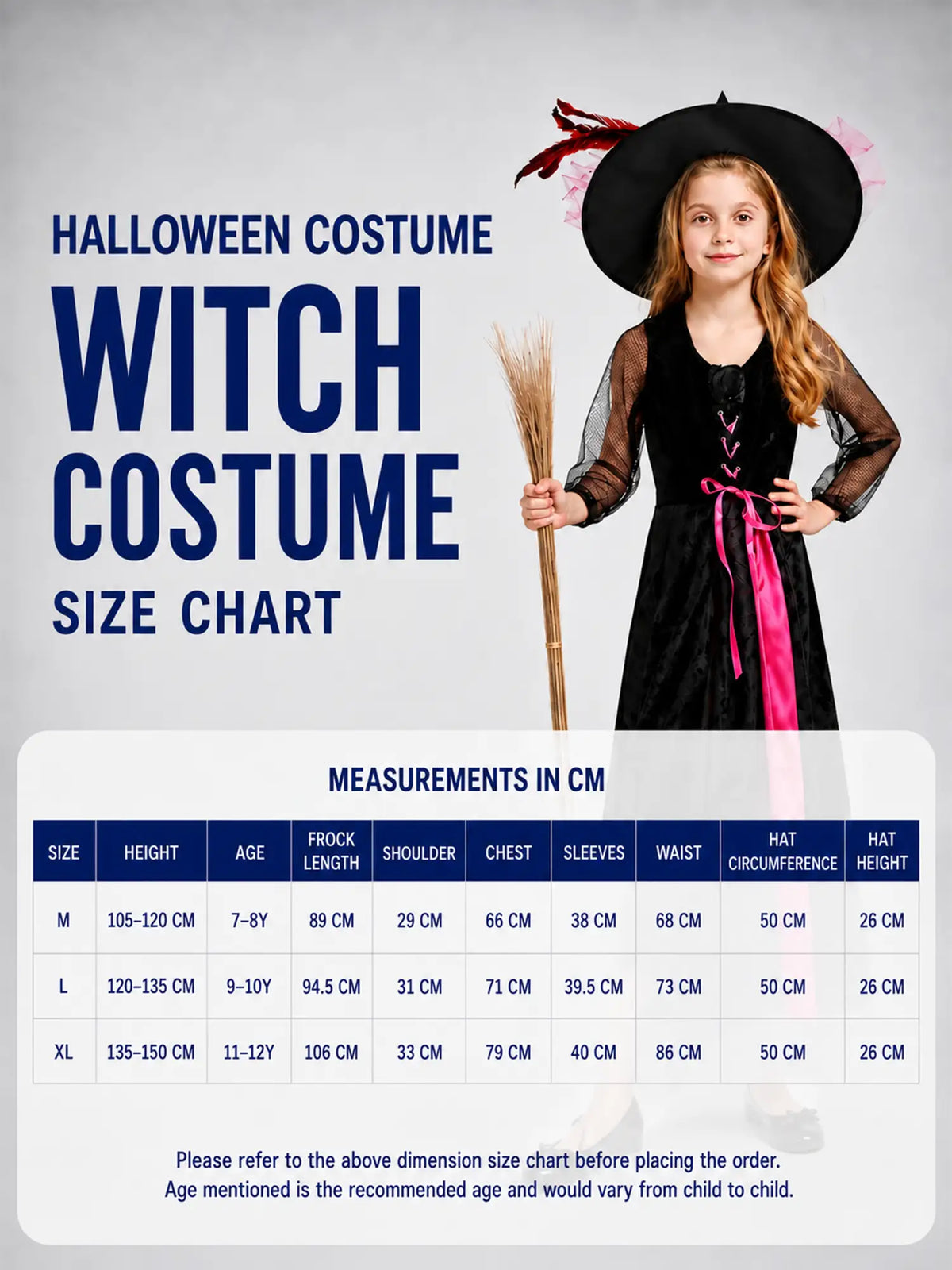Black and Pink Witch kids' Halloween costume