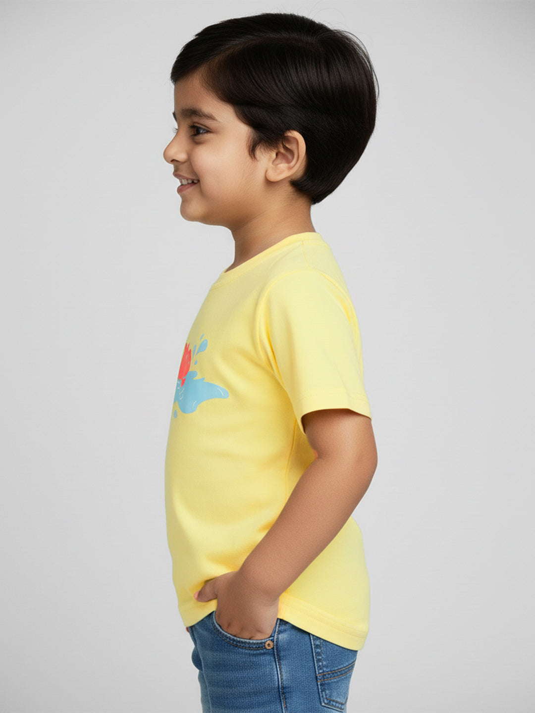 Puffy Peach The Hippo T-shirt in Yellow For Boys