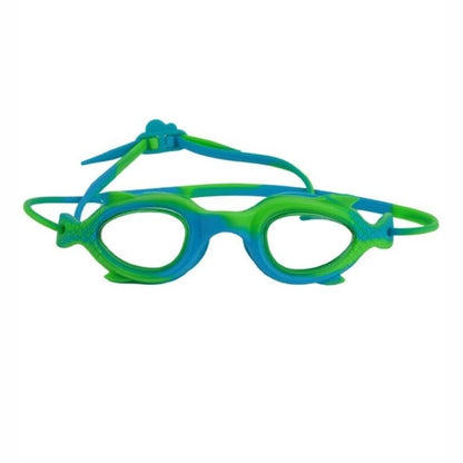 Fluoroscent Green & Blue Fishtail Designed Frame, Anti-Fog UV Protection Leakproof Design Swim Goggles for Kids, 3 years - 8 years