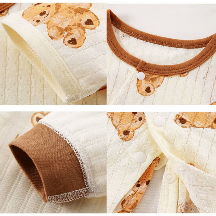 21 pcs Brown Cream Lovely Bear Newborn Baby Girl/ Boy Gift Box, all season wear Hamper, (0 - 12 months)