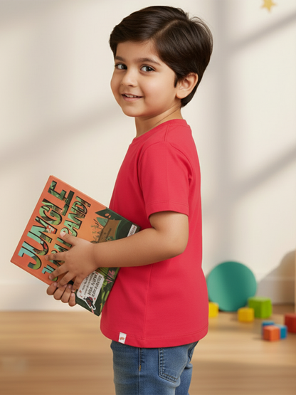 Everyday Basics: 100% Cotton T-shirt For Boys (Red)
