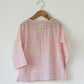 Sleepover party kids unisex kurta in blush pink rhombus