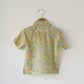 Boogie shirt in lemon yellow butterfly blockprint