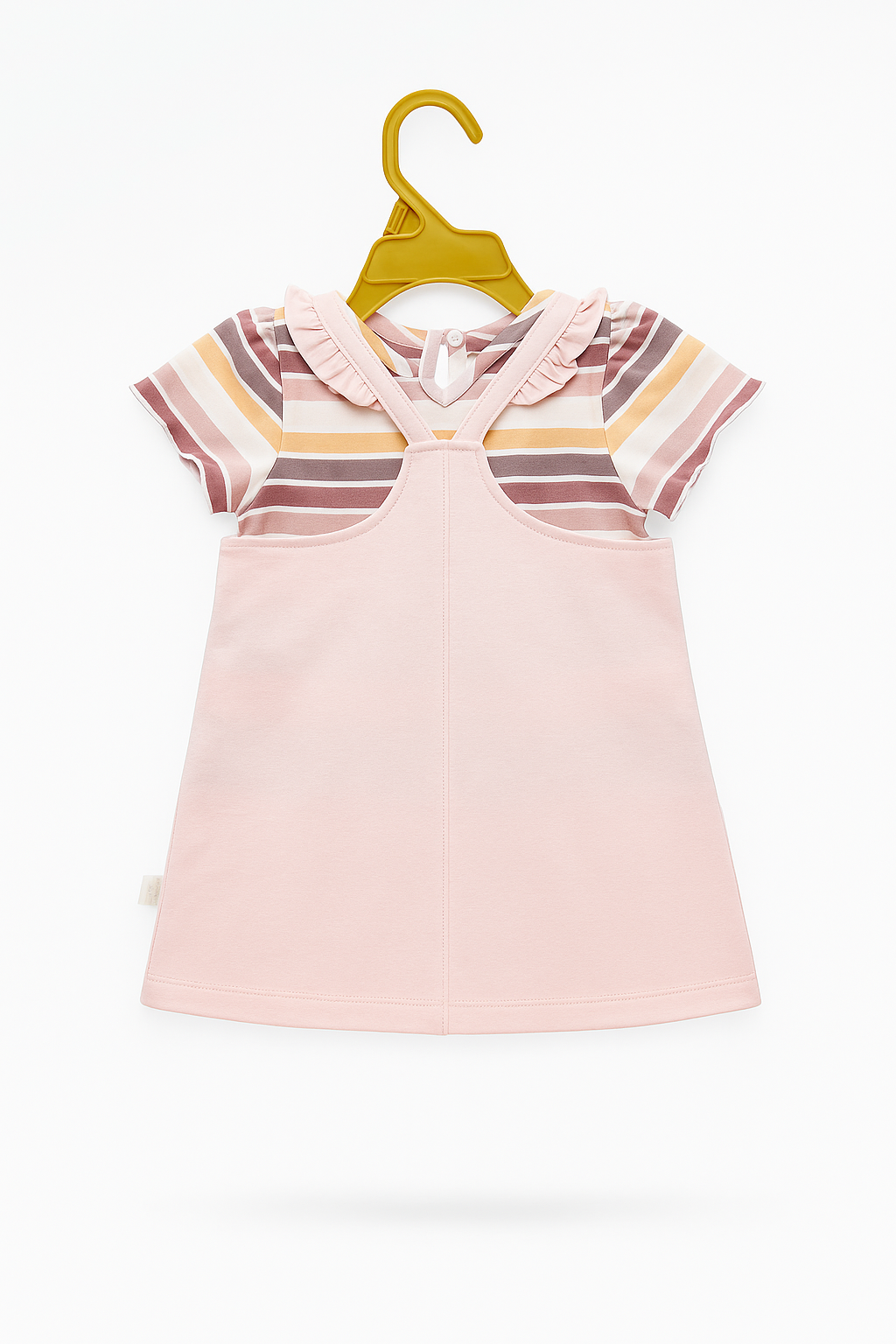 Some Bunny Loves Me Organic Layered Pinafore Set