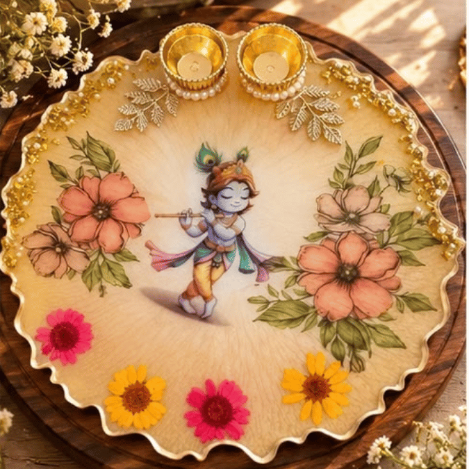 Karwa & Diwali Pooja Resin Thali