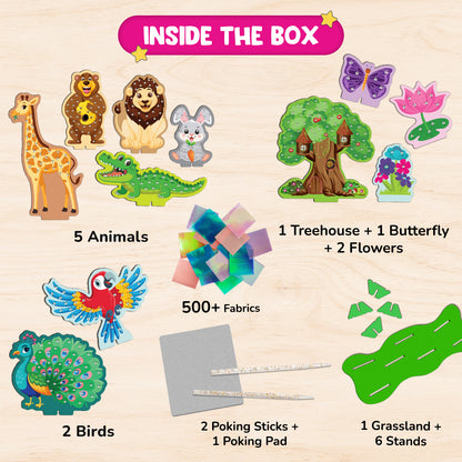 Smartivity POKE 'N' CREATE - Jungle Animal Kingdom STEM Toy for Kids 4+