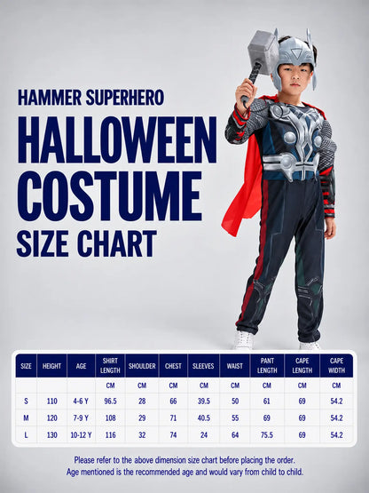 Hammer Superhero kids' Halloween costume