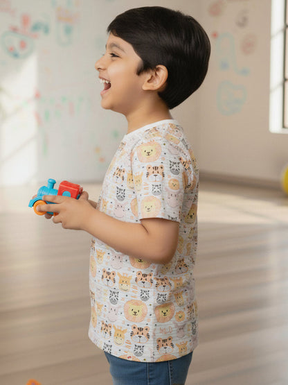 Happy Animals Pure Cotton Comfort T-shirt for Boys