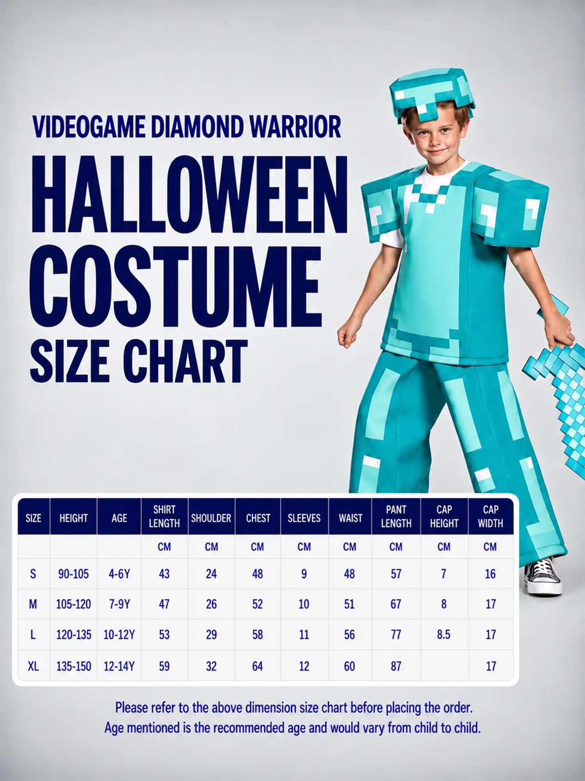 Videogame Diamond Warrior kids' Halloween costume