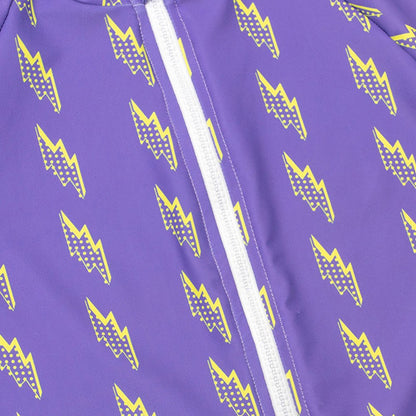 3 pcs Purple ThunderBolt Matching Top,leggings & Jacket style Swimwear set for Pre Teens & Teens - Little Surprise Box3 pcs Purple ThunderBolt Matching Top,leggings & Jacket style Swimwear set for Pre Teens & Teens