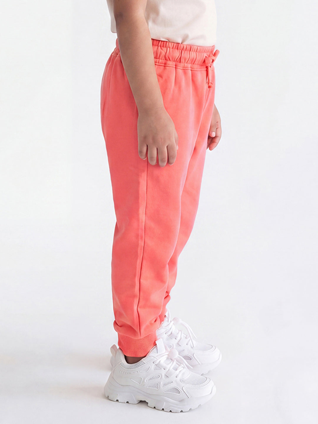 Pink Pop Cotton Joggers for Girls