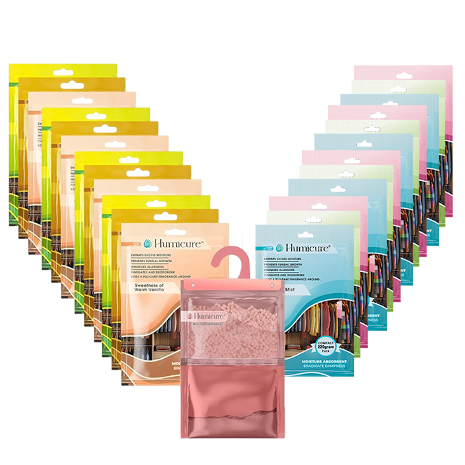 Humicure Moisture Absorber Hanging Bags - 220g / 500ml Morning Mist 6