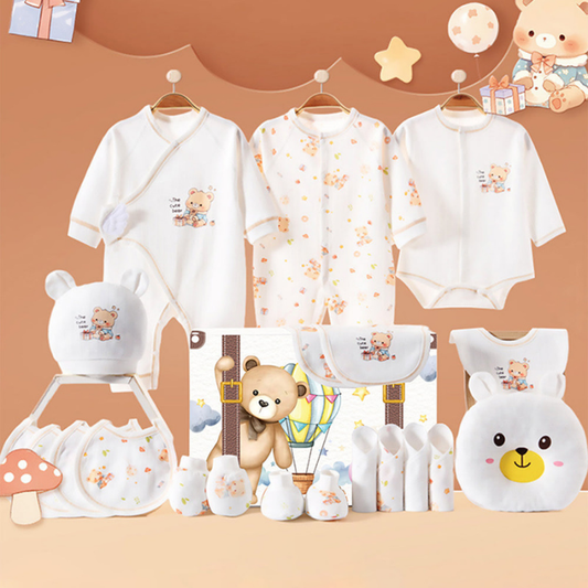 20pcs Gift Bear Hamper for Newborn Baby Boy / Baby Girl, Giftset for Baby, All Season wear, 0-12 months