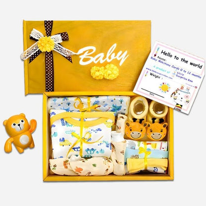 Yellow Sunshine Wooden Baby Shower Box ( Gender Neutral) 0-12 Months