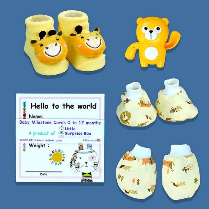 Yellow Sunshine Wooden Baby Shower Box ( Gender Neutral) 0-12 Months