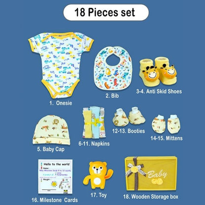 Yellow Sunshine Wooden Baby Shower Box ( Gender Neutral) 0-12 Months
