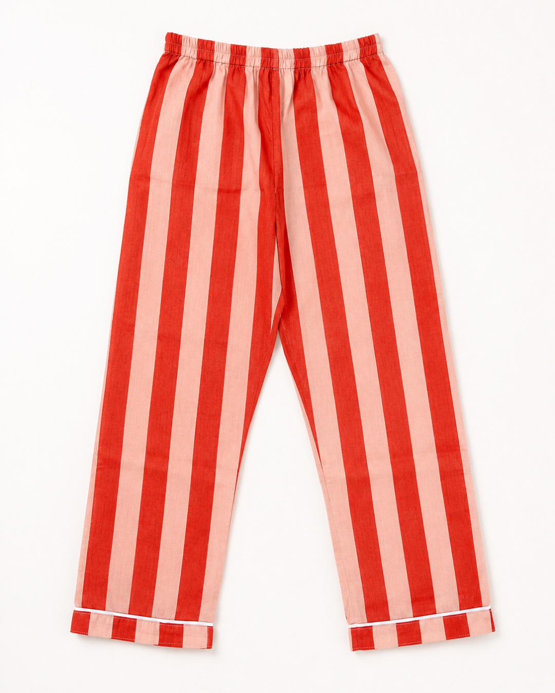 Terracotta Stripe Cotton Night Suit