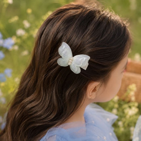 Blue Butterfly Hair Clips
