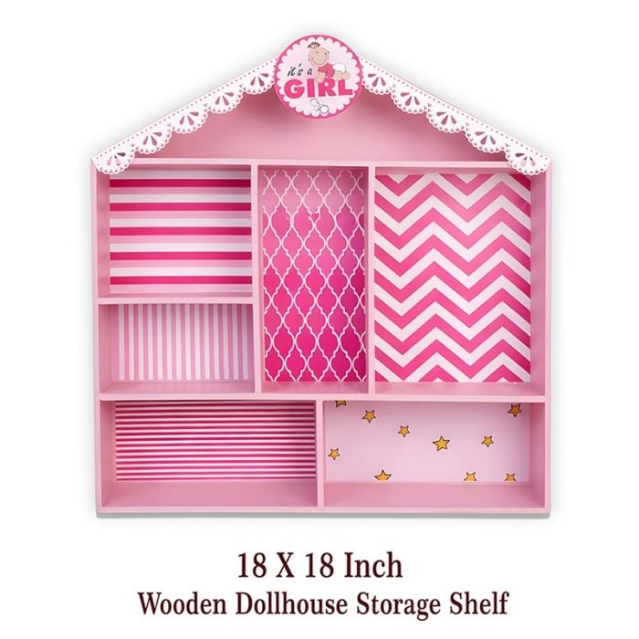 Newborn Baby Girl Wooden Dollhouse Gift Hamper (0-12 months)