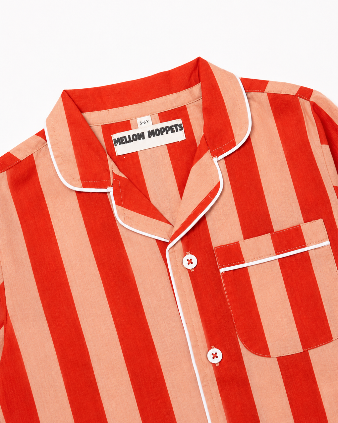 Terracotta Stripe Cotton Night Suit
