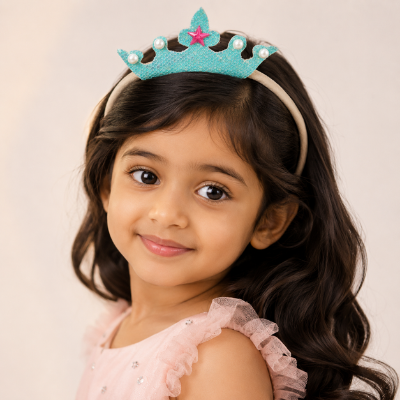 Choko Starry Crown Pearl Headband – Sky Blue