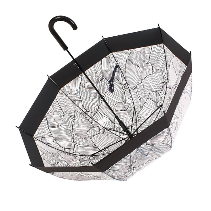 Self Print Black Transparent Umbrella for Kids and Teens, 8Years - 15Years