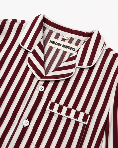 Garnet Stripe Cotton Night Suit